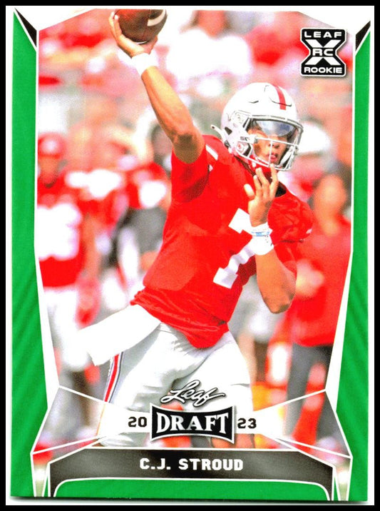 2023 Leaf Draft Green #43 C.J. Stroud Ohio State Buckeyes