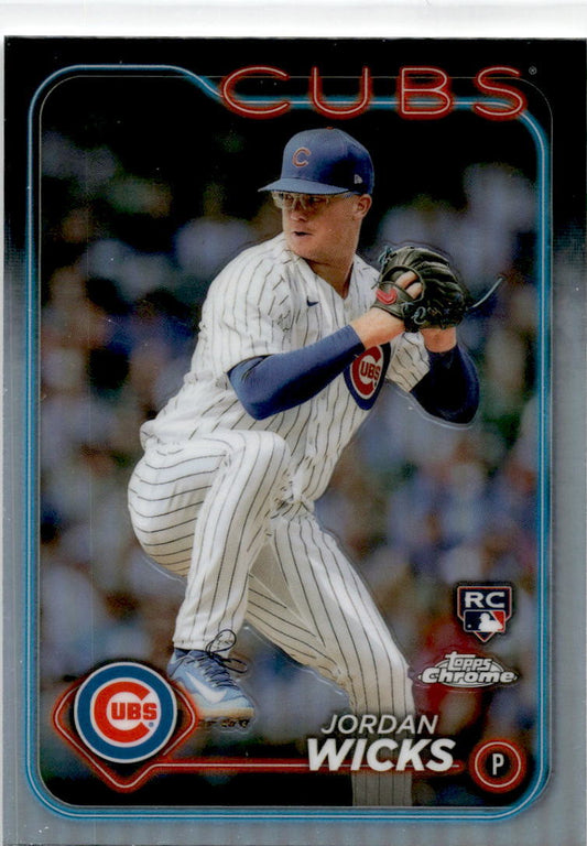 2024 Topps Chrome Refractors #67 Jordan Wicks Rookie Chicago Cubs