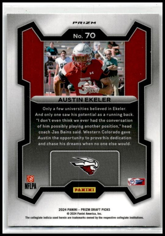 2024 Panini Prizm Draft Picks Green #70 Austin Ekeler Commanders