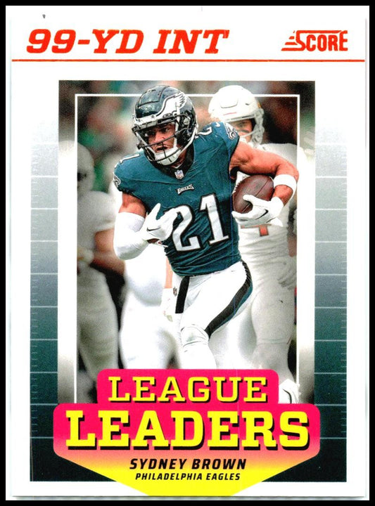 2024 Score League Leaders #LL-SBN Sydney Brown Philadelphia Eagles