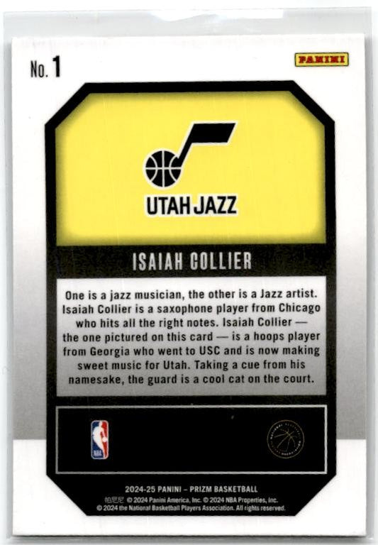 2024-25 Panini Prizm Emergent #1 Isaiah Collier Utah Jazz
