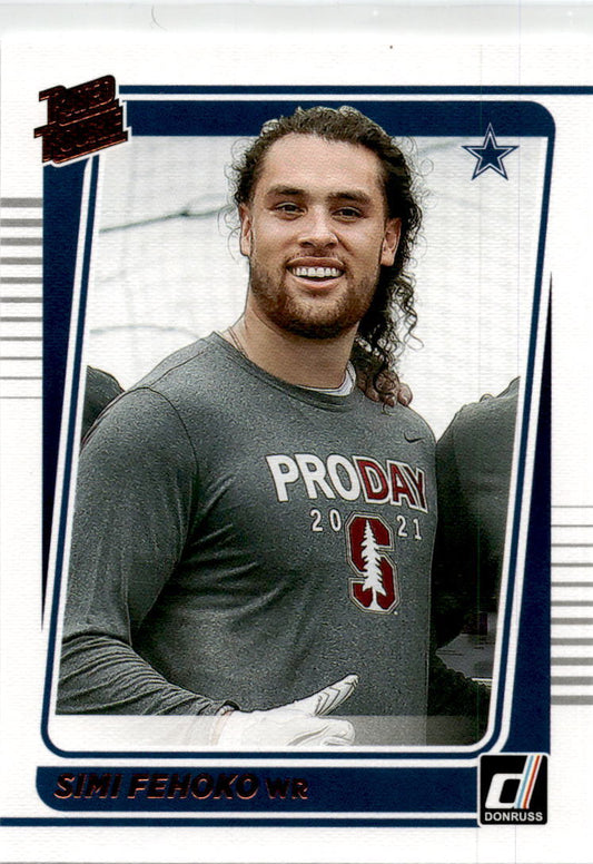 2021 Donruss Portrait Rated Rookie #292 Simi Fehoko Dallas Cowboys