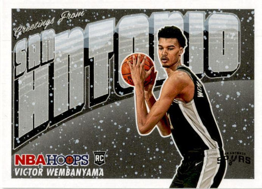 2023-24 Hoops Winter  Rookie Greetings #1 Victor Wembanyama San Antonio Spurs