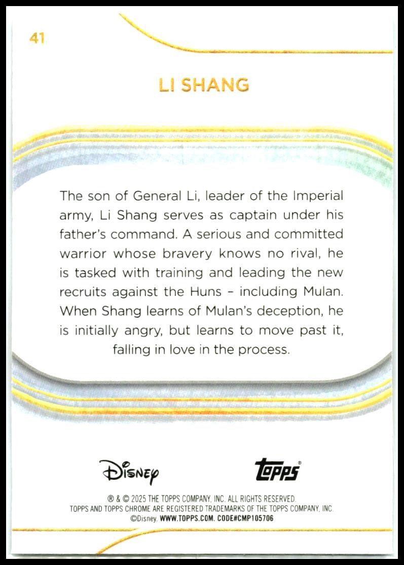 2025 Topps Chrome Disney #41 Li Shang