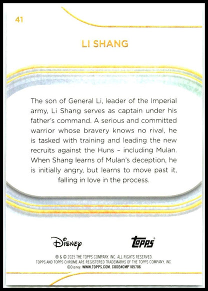2025 Topps Chrome Disney #41 Li Shang