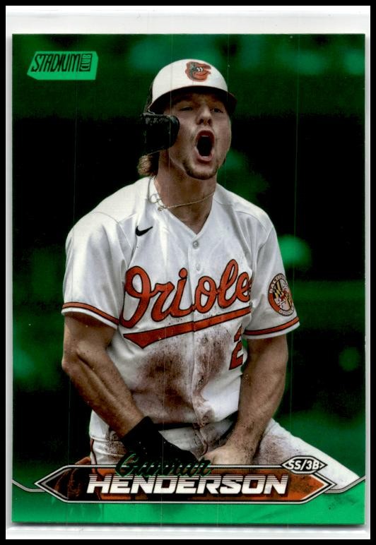 2024 Stadium Club Green Foil #16 Gunnar Henderson #/199 Baltimore Orioles