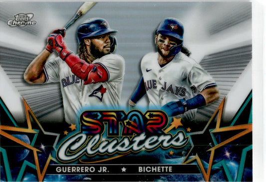 2023 Topps Chrome Cosmic  Star Clusters #SC-8 Gerrero Jr / Bichette Toronto Blue