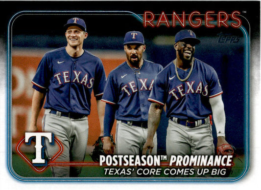 2024 Topps #656  (Corey Seager / Marcus Semien / Adolis Garcia) Texas Rangers