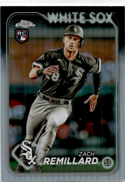 2024 Topps Chrome Refractors #155 Zach Remillard Rookie Chicago White Sox