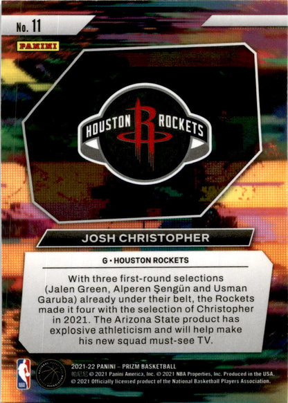 2021-22 Prizm Instant Impact #11 Josh Christopher Houston Rockets