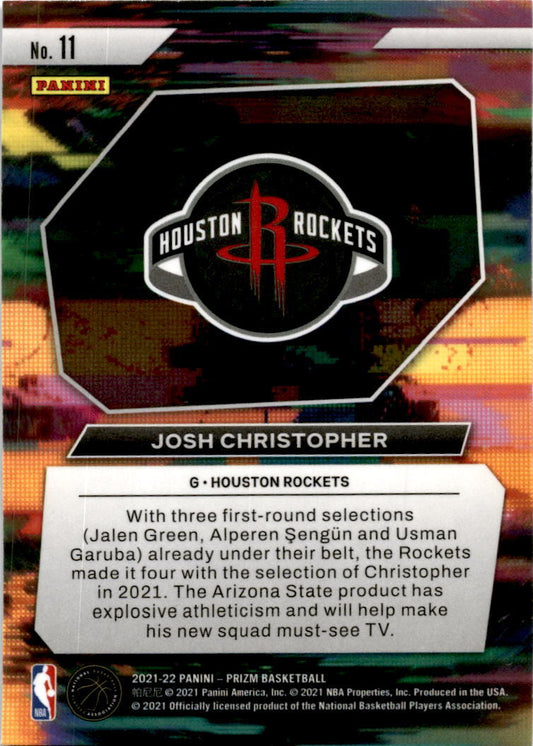 2021-22 Prizm Instant Impact #11 Josh Christopher Houston Rockets