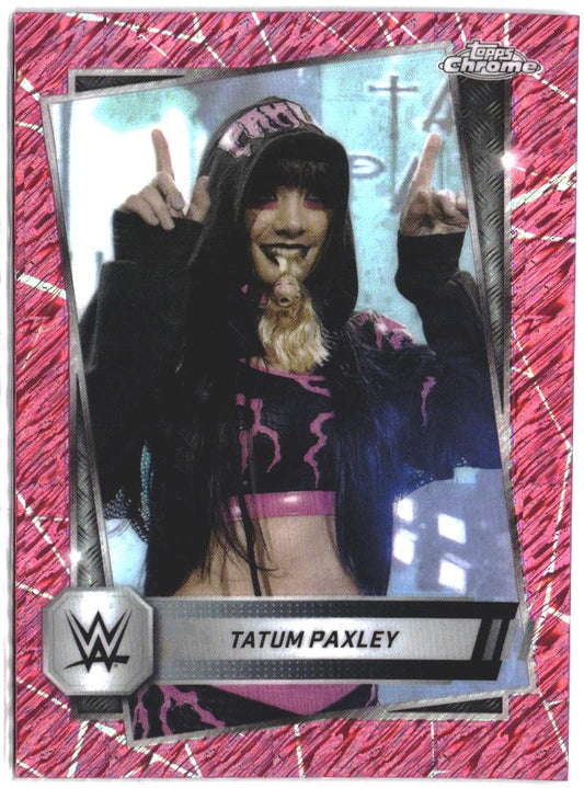 Tatum Paxley #105 2025 Topps Chrome WWE Pink Shimmer Refractor