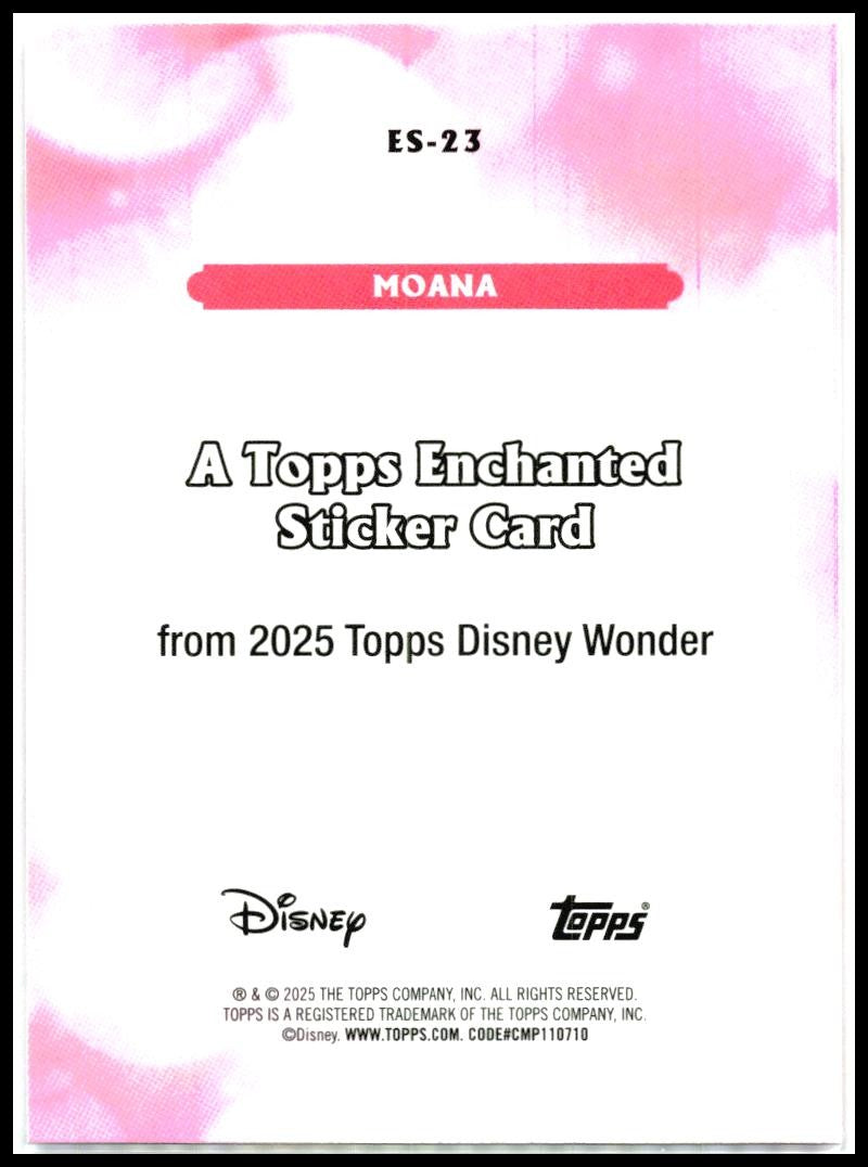 2025 Topps Disney Wonder Enchanted Stickers #ES-23 Moana