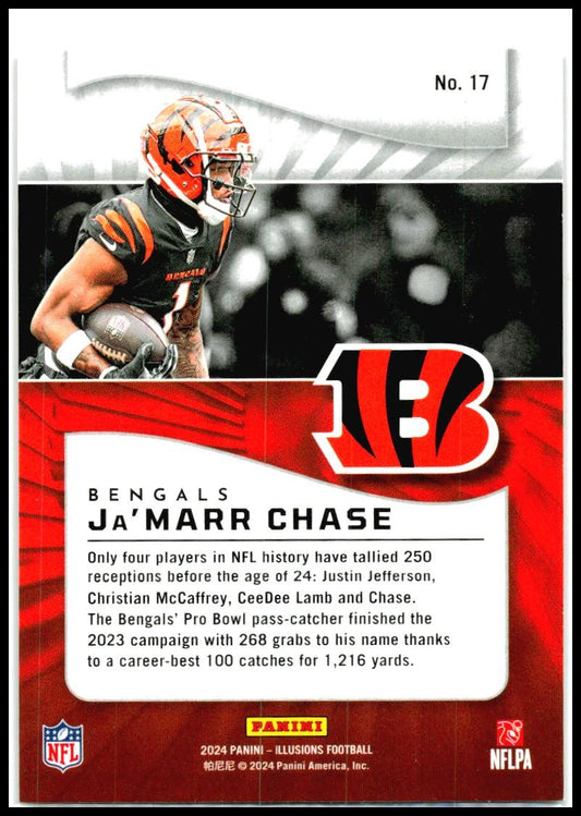 2024 Panini Illusions Orange Trophy Collection #17 Ja'Marr Chase Bengals
