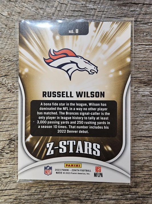 2023 Panini Zenith Z-Stars #8 Russell Wilson Denver Broncos