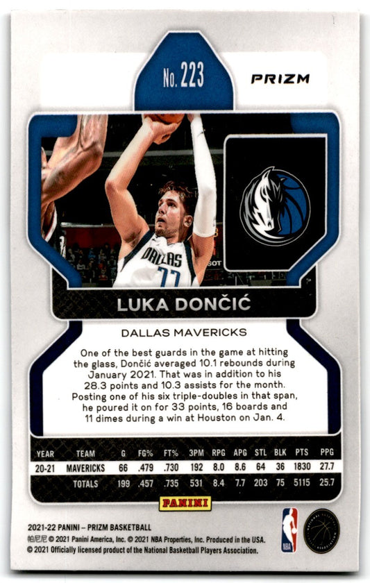 2021-22 Panini Prizm Red White Blue Luka Doncic Dallas Mavericks #223