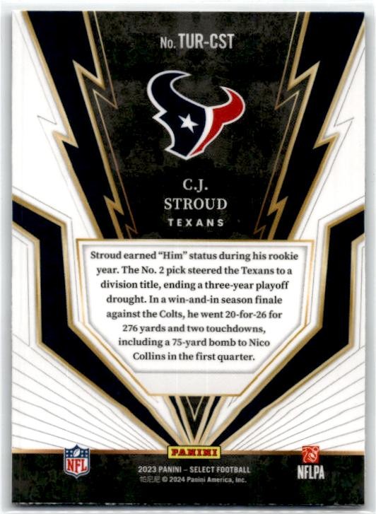 2023 Panini Select Turbocharged #TUR-CST C.J. Stroud Houston Texans