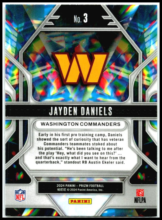 2024 Panini Prizm Prizmatic #3 Jayden Daniels Washington Commanders