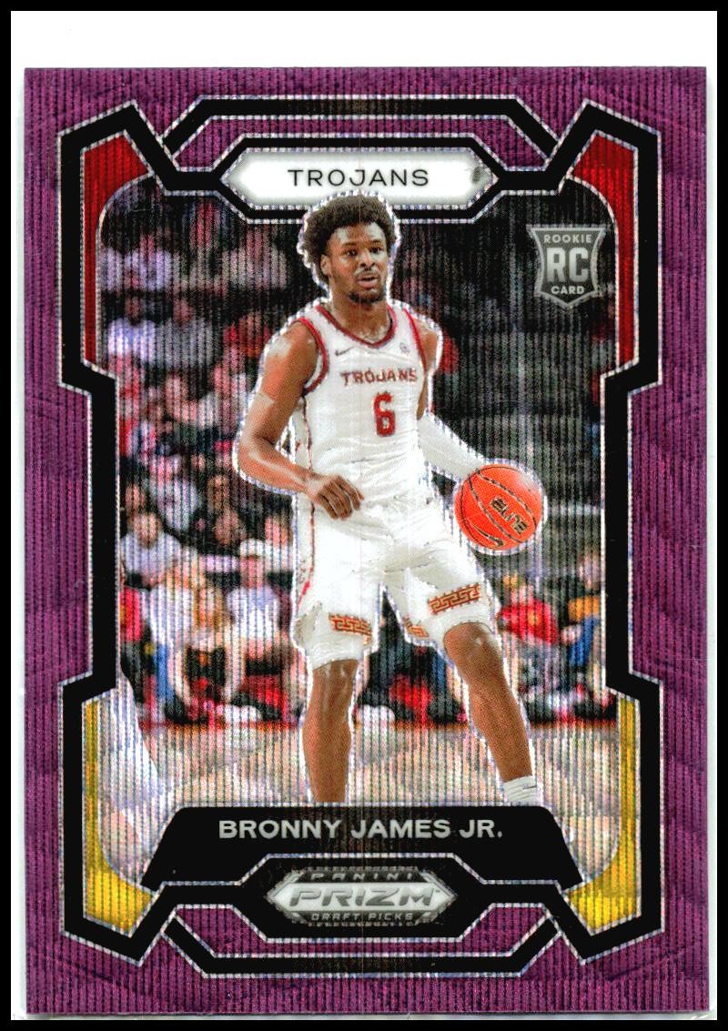 2024 Panini Prizm Draft Picks Prizms Purple Wave #86 Bronny James Jr. Lakers