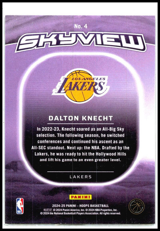 2024-25 Hoops Winter Skyview #4 Dalton Knecht Los Angeles Lakers