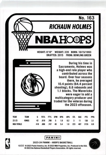 2023-24 Hoops Winter #163 Richaun Holmes Dallas Mavericks