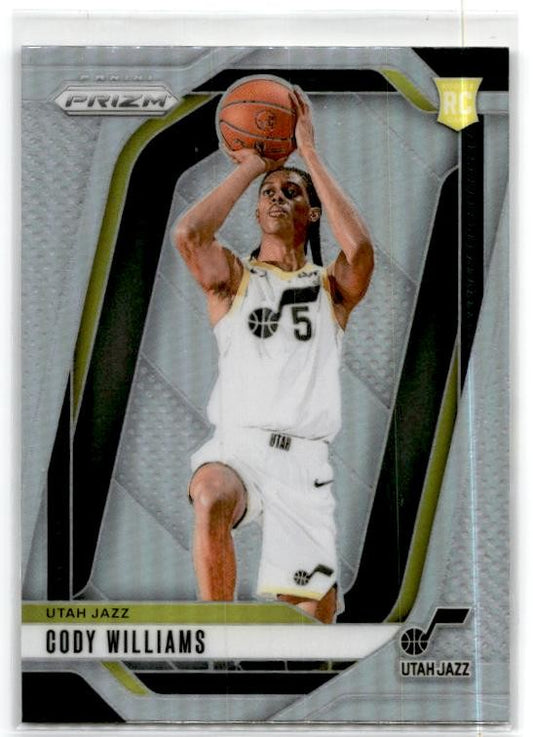 2024-25 Panini Prizm Prizms Silver #232 Cody Williams Utah Jazz