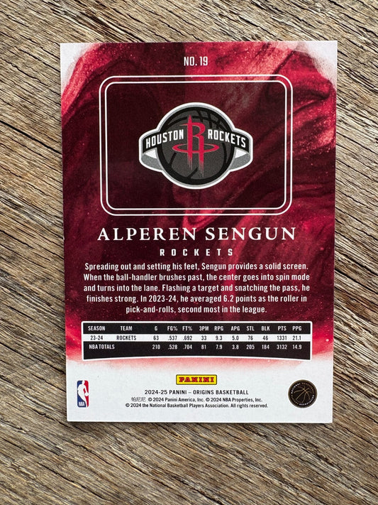 2024-25 Panini Origins #19 Alperen Sengun Pink /50 Houston Rockets