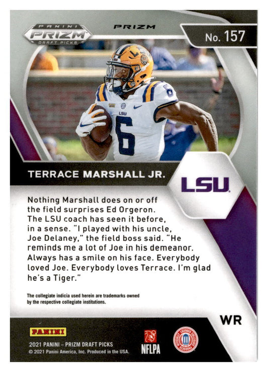 2021 Panini Prizm Draft Picks Collegiate #157 Terrace Marshall Jr.