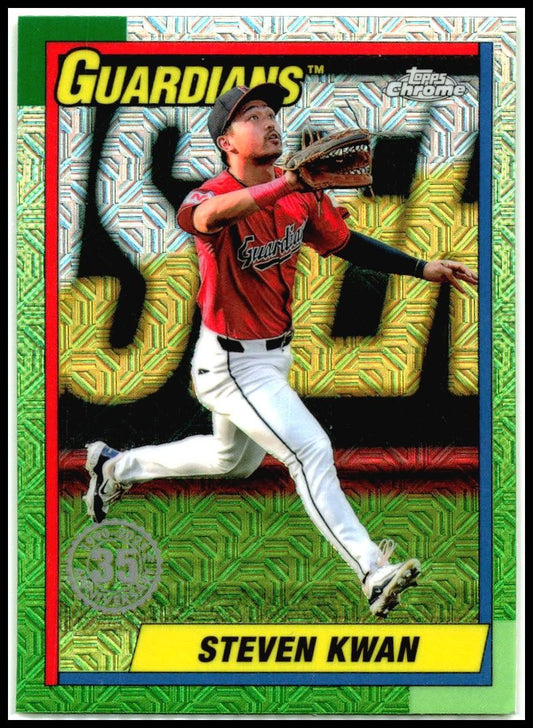 2025 Topps 1990 Topps 35th Anniversary Chrome Mojo #T90C-7 Steven Kwan Cleveland