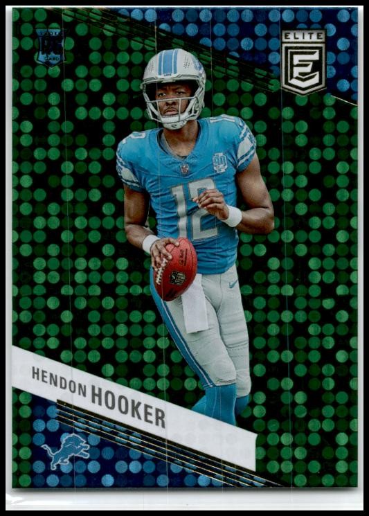 2023 Donruss Elite Green Disco #142 Hendon Hooker Rookie Detroit Lions