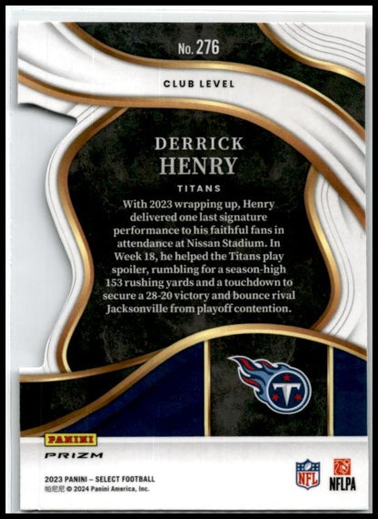2023 Panini Select Red and Yellow Prizms Die Cuts #276 Derrick Henry Titans