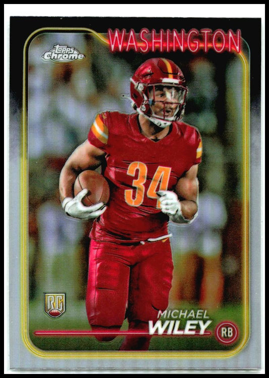 2024 Topps Chrome Refractor #300 Michael Wiley Rookie Washington Commanders