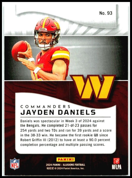 2024 Panini Illusions #93 Jayden Daniels Washington Commanders