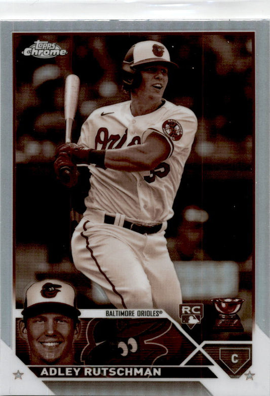 2023 Topps Chrome Sepia Refractor #1 Adley Rutschman Baltimore Orioles