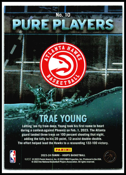 2023-24 Hoops Winter Pure Players #10 Trae Young Atlanta Hawks