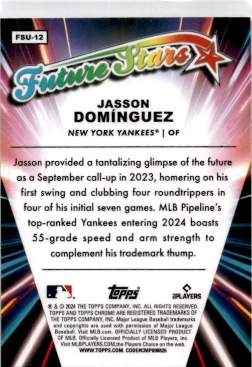 2024 Topps Chrome Update Future Stars #FSU-12 Jasson Domínguez New York Yankees