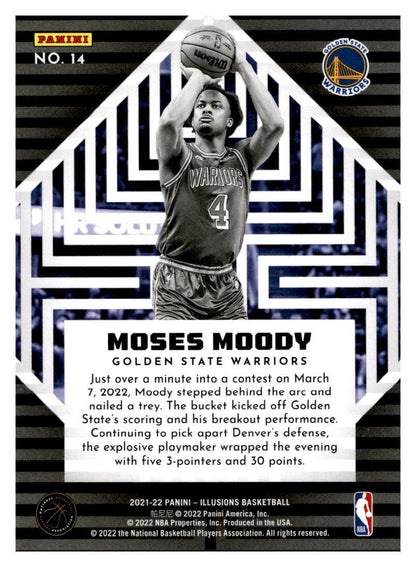 2021-22 Panini Illusions Instant Impact #14  Moses Moody