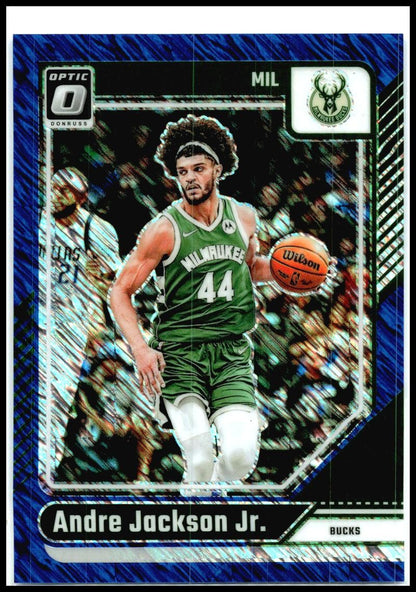 2024-25 Donruss Optic Blue Shimmer /75 #1 Andre Jackson Jr. Milwaukee Bucks