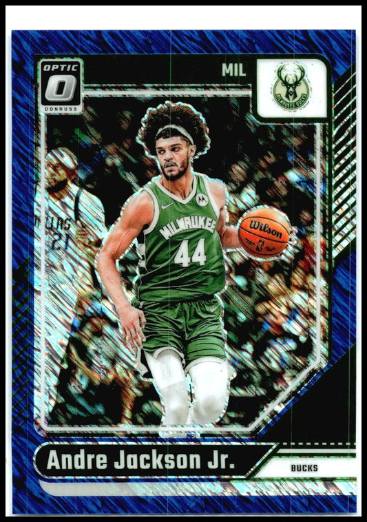 2024-25 Donruss Optic Blue Shimmer /75 #1 Andre Jackson Jr. Milwaukee Bucks