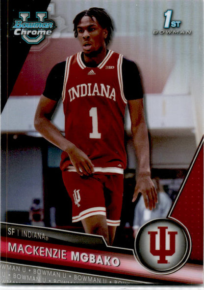 2023-24 Bowman University Chrome #92 Mackenzie Mgbako Indiana Hoosiers