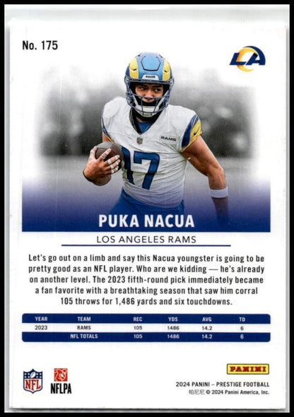 2024 Panini Prestige #175 Puka Nacua Los Angeles Rams