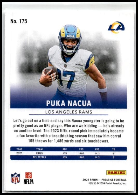 2024 Panini Prestige #175 Puka Nacua Los Angeles Rams