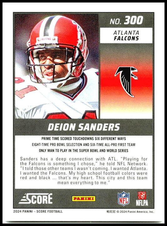 2024 Score Scorecard #300 Deion Sanders Atlanta Falcons