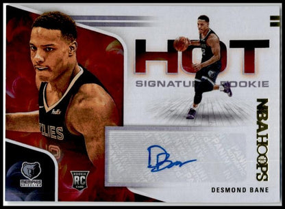 2020-21 Hoops Hot Signatures Rookies Red #HR-DBN Desmond Bane Auto Grizzlies