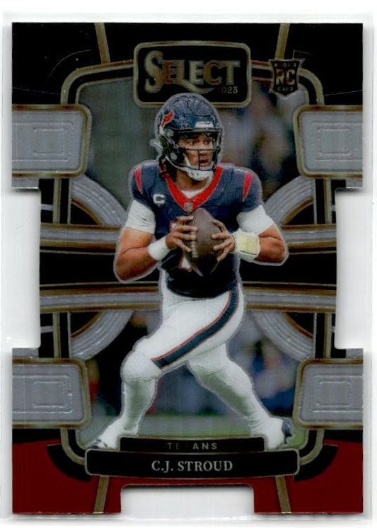 2023 Panini Select Black and Red Prizms Die Cuts #41 C.J. Stroud Rookie Texans