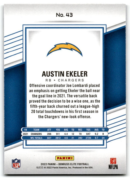 2022 Donruss Elite Austin Ekeler Los Angeles Chargers #43
