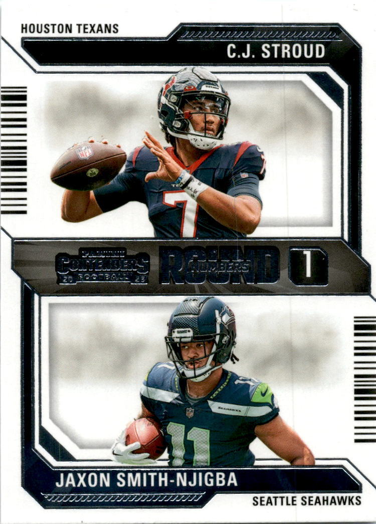 2023 Panini Contenders Round Numbers #4 C.J. Stroud / Jaxon Smith-Njigba