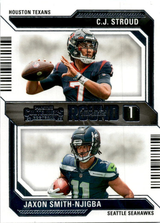 2023 Panini Contenders Round Numbers #4 C.J. Stroud / Jaxon Smith-Njigba