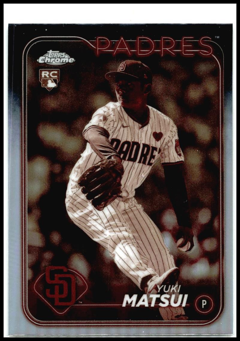 2024 Topps Chrome Sepia Refractors #116 Yuki Matsui Rookie San Diego Padres