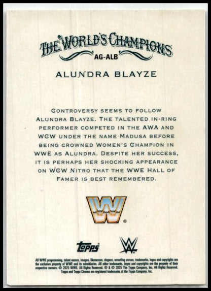 2025 Topps Chrome WWE Allen & Ginter #AG-ALB Alundra Blayze